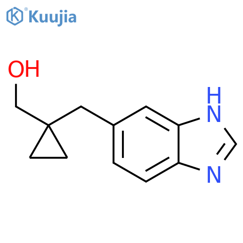 {1-(1H-1,3-benzodiazol-5-yl)methylcyclopropyl}methanol structure