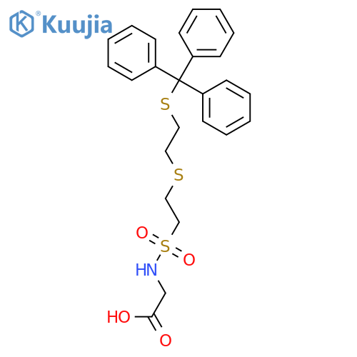 2,5,8-Trithia-9-azaundecan-11-oic acid, 1,1,1-triphenyl-, 8,8-dioxide structure