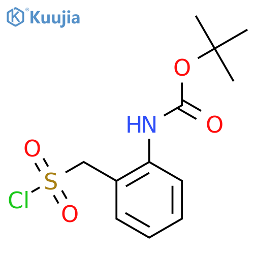 tert-butyl N-{2-(chlorosulfonyl)methylphenyl}carbamate structure
