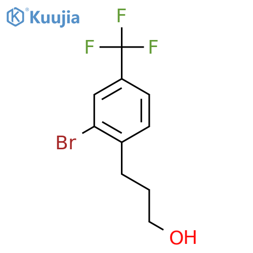 3-2-bromo-4-(trifluoromethyl)phenylpropan-1-ol structure