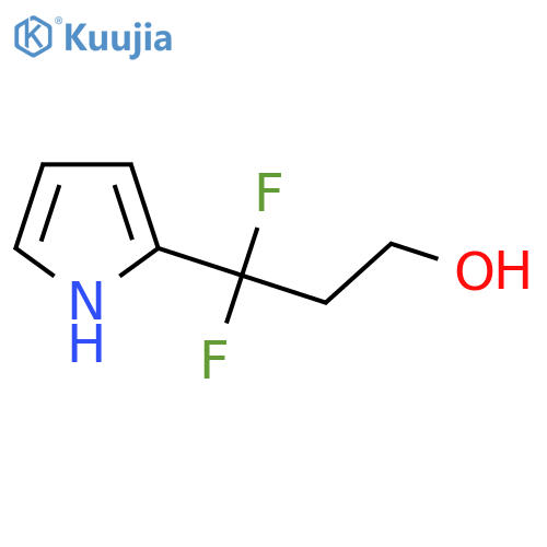 3,3-difluoro-3-(1H-pyrrol-2-yl)propan-1-ol structure