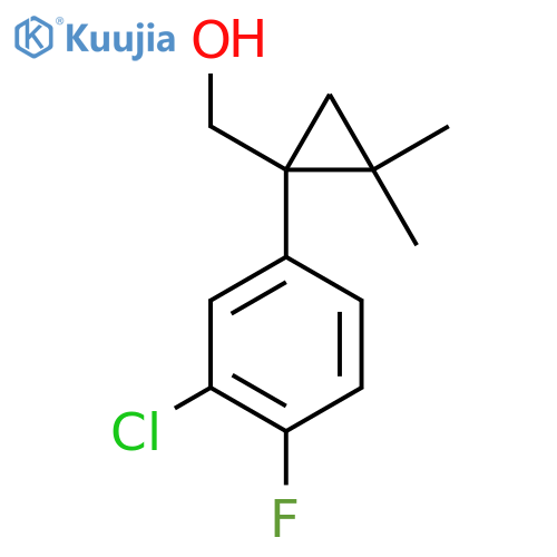 1-(3-chloro-4-fluorophenyl)-2,2-dimethylcyclopropylmethanol structure