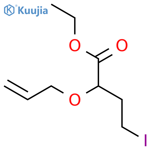 Butanoic acid, 4-iodo-2-(2-propenyloxy)-, ethyl ester structure