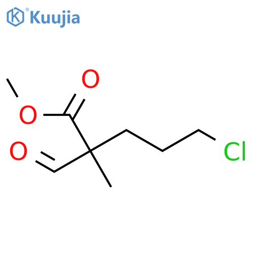 Pentanoic acid, 5-chloro-2-formyl-2-methyl-, methyl ester structure