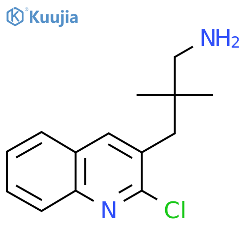 3-(2-chloroquinolin-3-yl)-2,2-dimethylpropan-1-amine structure