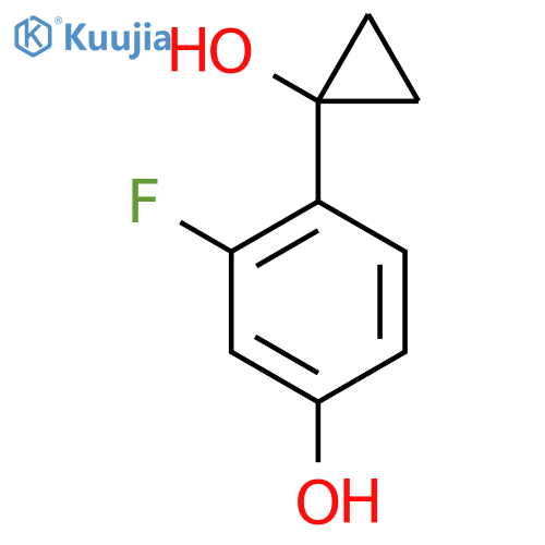 3-fluoro-4-(1-hydroxycyclopropyl)phenol structure
