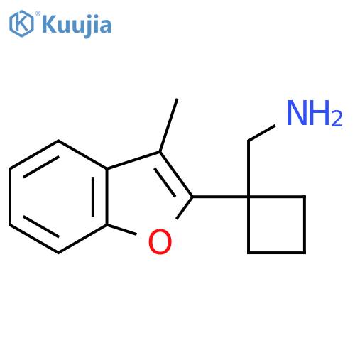 1-(3-methyl-1-benzofuran-2-yl)cyclobutylmethanamine structure