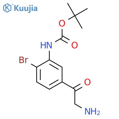 tert-butyl N-5-(2-aminoacetyl)-2-bromophenylcarbamate structure