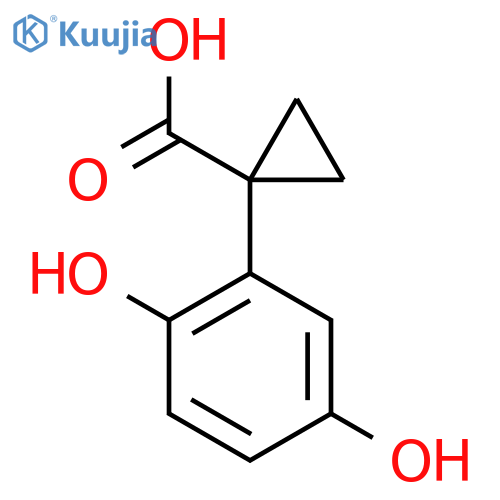 1-(2,5-dihydroxyphenyl)cyclopropane-1-carboxylic acid structure