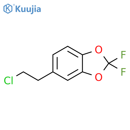 5-(2-chloroethyl)-2,2-difluoro-1,3-dioxaindane structure