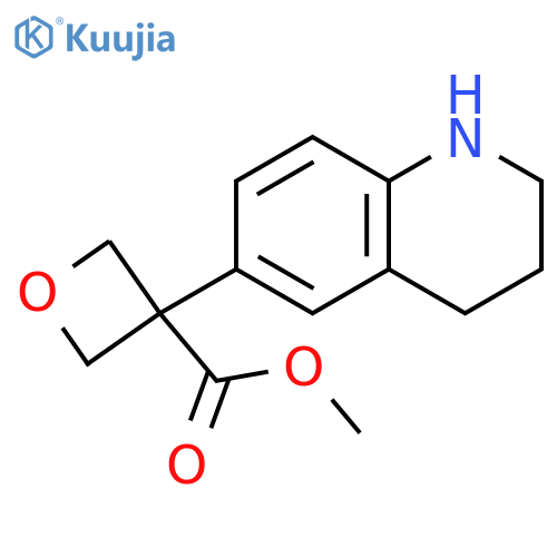 methyl 3-(1,2,3,4-tetrahydroquinolin-6-yl)oxetane-3-carboxylate structure