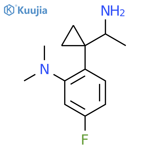 2-1-(1-aminoethyl)cyclopropyl-5-fluoro-N,N-dimethylaniline structure