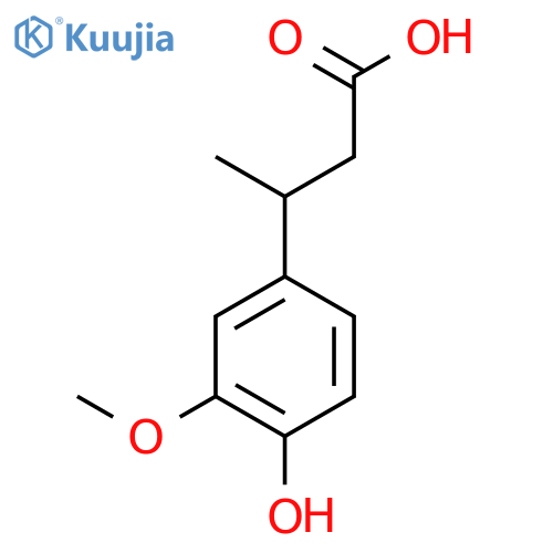 3-(4-hydroxy-3-methoxyphenyl)butanoic acid structure