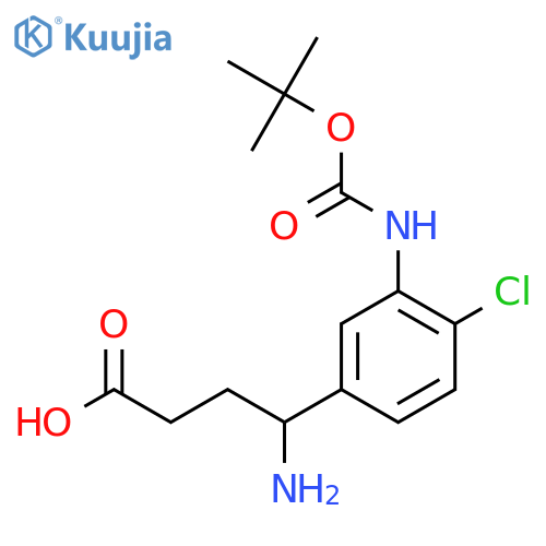 4-amino-4-(3-{(tert-butoxy)carbonylamino}-4-chlorophenyl)butanoic acid structure