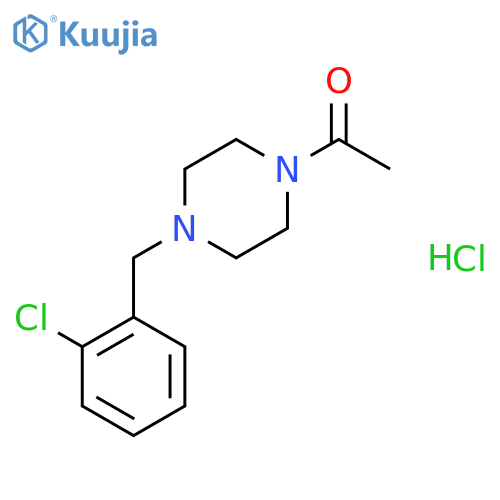 1-[4-(2-chlorobenzyl)piperazin-1-yl]ethanone hydrochloride (1:1) structure
