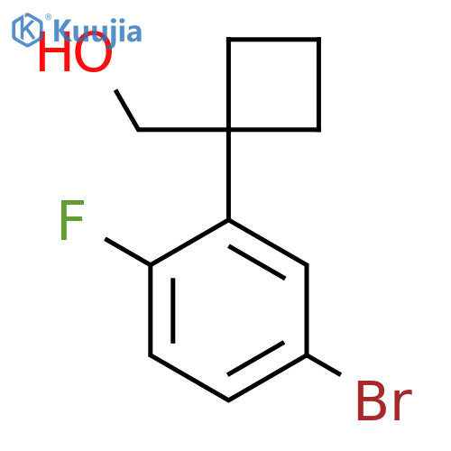 1-(5-bromo-2-fluorophenyl)cyclobutylmethanol structure