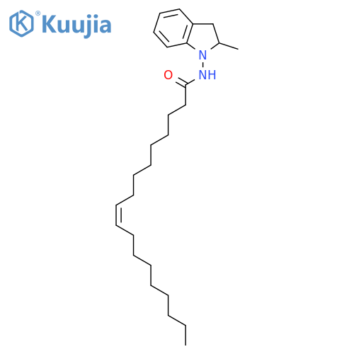 9-Octadecenamide, N-(2,3-dihydro-2-methyl-1H-indol-1-yl)-, (Z)- structure