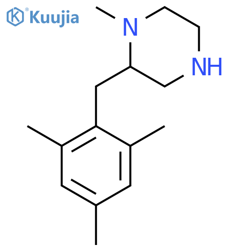 1-methyl-2-(2,4,6-trimethylphenyl)methylpiperazine structure