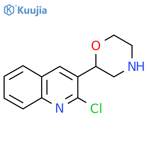 2-Chloro-3-(morpholin-2-yl)quinoline structure