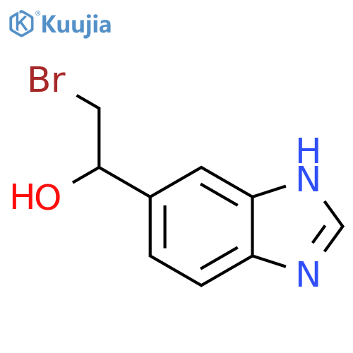 1-(1H-1,3-benzodiazol-5-yl)-2-bromoethan-1-ol structure