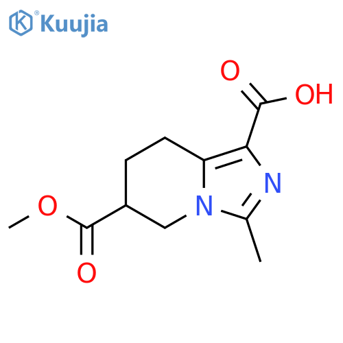 6-(methoxycarbonyl)-3-methyl-5H,6H,7H,8H-imidazo[1,5-a]pyridine-1-carboxylic acid structure
