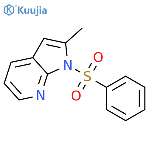 1-(benzenesulfonyl)-2-methyl-1H-pyrrolo[2,3-b]pyridine structure
