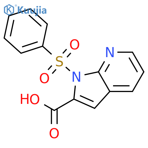 1-(benzenesulfonyl)-1H-pyrrolo[2,3-b]pyridine-2-carboxylic acid structure