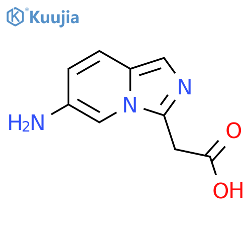 2-{6-aminoimidazo1,5-apyridin-3-yl}acetic acid structure