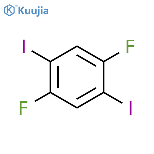 Benzene, 1,4-difluoro-2,5-diiodo- structure