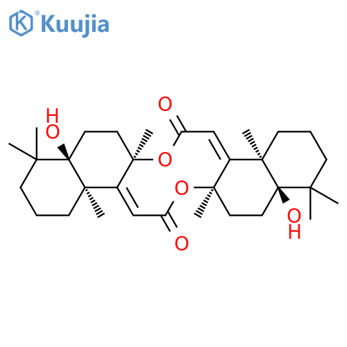 Dinaphtho[2,1-b:2',1'-g][1,6]dioxecin-8,17(2H,9bH)-dione, 1,3,4,4a,5,6,6a,10,11,12,13,13a,14,15,15a,18b-hexadecahydro-4a,13a-dihydroxy-4,4,6a,9b,13,13,15a,18b-octamethyl-, (4aR,6aR,9Z,9bR,13aR,15aR,18Z,18bR)- structure