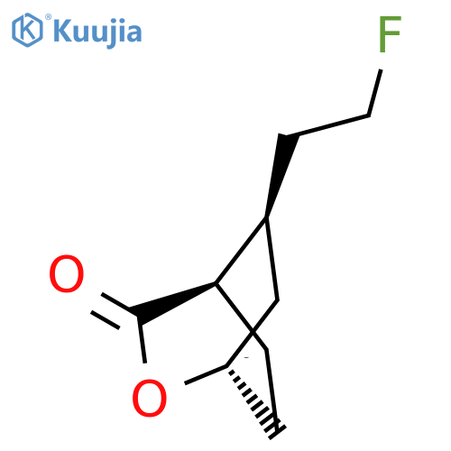 2-Oxabicyclo[2.2.2]oct-5-en-3-one, 8-(2-fluoroethyl)-, (1R,4S,8R)-rel- structure
