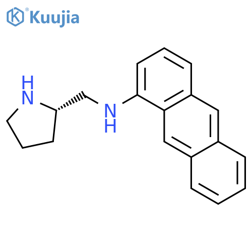 2-Pyrrolidinemethanamine, N-1-anthracenyl-, (S)- structure