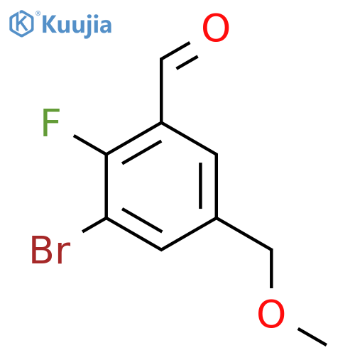 3-Bromo-2-fluoro-5-(methoxymethyl)benzaldehyde structure