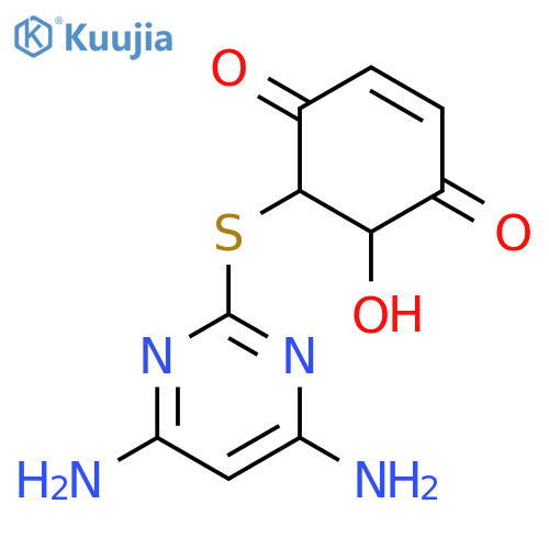 5-[(4,6-Diaminopyrimidin-2-yl)sulfanyl]-6-hydroxycyclohex-2-ene-1,4-dione structure