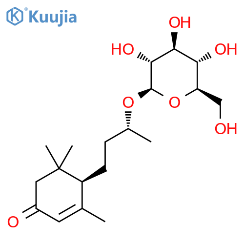 2-Cyclohexen-1-one,4-[(3S)-3-(&acirc;-Dglucopyranosyloxy) butyl]-3,5,5-trimethyl-,(4R)- structure