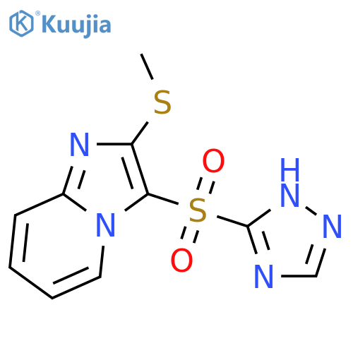 IMIDAZO[1,2-A]PYRIDINE, 2-(METHYLTHIO)-3-(1H-1,2,4-TRIAZOL-3-YLSULFONYL)- structure