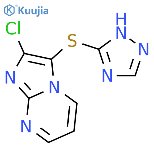 Imidazo[1,2-a]pyrimidine, 2-chloro-3-(1H-1,2,4-triazol-3-ylthio)- structure