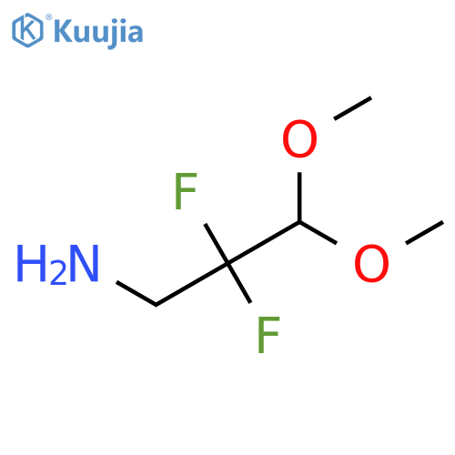 2,2-difluoro-3,3-dimethoxypropan-1-amine structure