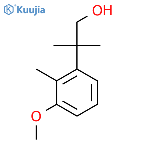 2-(3-methoxy-2-methylphenyl)-2-methylpropan-1-ol structure