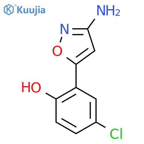 2-(3-amino-1,2-oxazol-5-yl)-4-chlorophenol structure