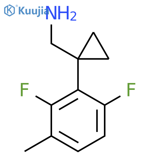1-(2,6-difluoro-3-methylphenyl)cyclopropylmethanamine structure