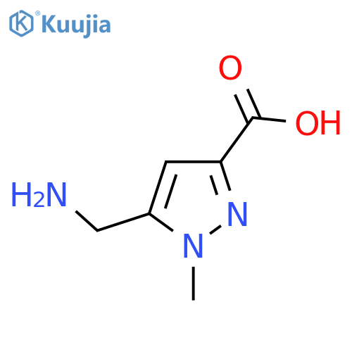 5-(aminomethyl)-1-methyl-1H-pyrazole-3-carboxylic acid structure