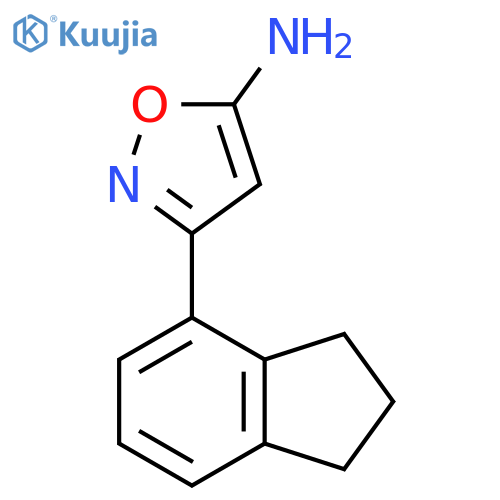 3-(2,3-dihydro-1H-inden-4-yl)-1,2-oxazol-5-amine structure
