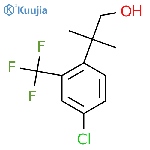 2-4-chloro-2-(trifluoromethyl)phenyl-2-methylpropan-1-ol structure