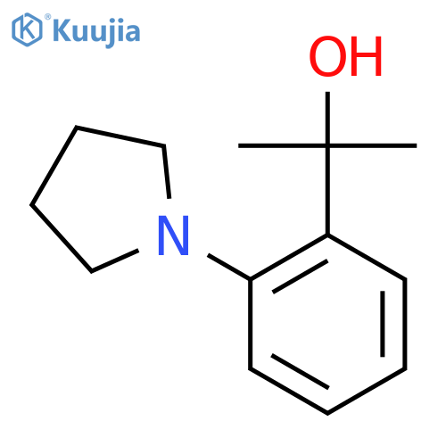2-2-(pyrrolidin-1-yl)phenylpropan-2-ol structure