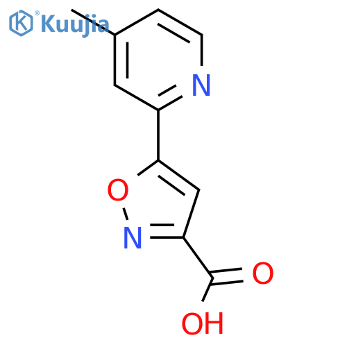 5-(4-methylpyridin-2-yl)-1,2-oxazole-3-carboxylic acid structure