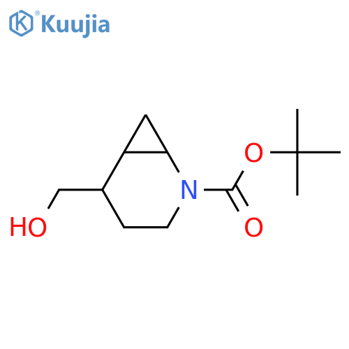 tert-butyl 5-(hydroxymethyl)-2-azabicyclo[4.1.0]heptane-2-carboxylate structure