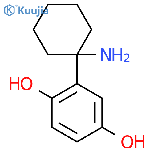 2-(1-aminocyclohexyl)benzene-1,4-diol structure