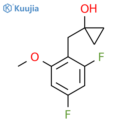 1-(2,4-difluoro-6-methoxyphenyl)methylcyclopropan-1-ol structure