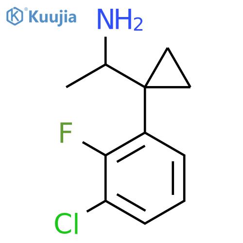 1-1-(3-chloro-2-fluorophenyl)cyclopropylethan-1-amine structure